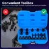 Set van 16 doppen voor slagremklauwen 1/2” ratel remafstelgereedschap compatibel met diverse voertuigen 28 x 7 x 18 cm blauw 7