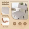 Set van 2 barkrukken draaibaar barstoel bekleed met rugleuning 63,5 cm zithoogte keukenstoel met metalen frame beige 3