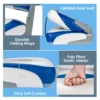 Set van 2 bootstoelen inklapbaar bootstoel met 11 cm dikke sponsvulling gevoerde stuurstoel 50 x 42 x 52 cm blauw+wit 6