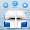 Set van 2 bootstoelen inklapbaar bootstoel met 11 cm dikke sponsvulling gevoerde stuurstoel 50 x 42 x 52 cm blauw+wit 7