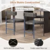 Set van 2 eetkamerstoelen keukenstoel van pvc leer met gevoerde rugleuning en u vormige zitting kuipstoel woonkamerstoel grijs 5