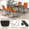 Set van 2 eetkamerstoelen keukenstoelen met kunstleren bekleding en metalen poten vintage stiksels moderne accentstoelen 5