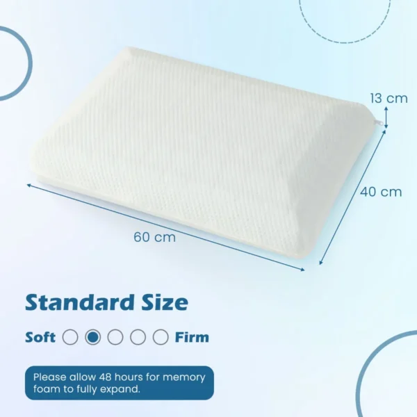 Set van 2 ergonomische orthopedische nekkussens traagschuimkussens met gel 3d uitsparing om pijn te verlichten wit 2