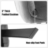 Set van 2 fluwelen stoel 360 graden draaistoel met metalen poten/brede rugleuning/ergonomische armleuningen grijs 7