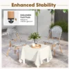 Set van 2 franse bistrostoelen rotan eetstoelen voor buiten met gegalvaniseerd metalen frame voor tuin keuken en terras 5