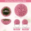 Set van 2 kunstmatige vormsnoeiballen 44 cm decoratieve ballen met 7 lagen bladeren tuinbol voor binnen en buiten uv bescherming 2