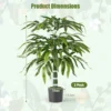 Set van 2 kunstplanten 100 cm kunstboom met pot stammen en verstelbare takken kunstplant voor thuis kantoor bamboedecoratie 2