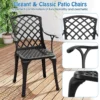 Set van 2 multifunctionele terrasstoelen metalen buiten eetkamerstoelen stevige buitenfauteuil 66 x 57 x 94 cm 4