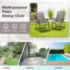 Set van 2 opvouwbare stoelen voor buiten met armleuningen en rugleuning driehoekig frame terrasstoel stoelenset voor kamperen 4
