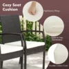 Set van 2 rieten terrasstoelen pe rotan buitenstoelen met zacht ritskussen stevig metalen frame en weerbestendig riet bruin 5