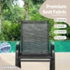 Set van 2 schommelstoelen met ademende stoffen zitting tuinstoelen schommelstoel voor tuin/balkon zwart 3