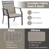 Set van 2 tuinstoelen buitenstoelen hoge rugleuning sneldrogende stof stevig metalen frame koffie 4