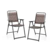 Set van 2 tuinstoelen klapstoelen met zitting en rugleuning van pp weerbestendige balkonstoelen belastbaar tot 180 kg koffie 1