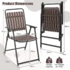Set van 2 tuinstoelen klapstoelen met zitting en rugleuning van pp weerbestendige balkonstoelen belastbaar tot 180 kg koffie 2