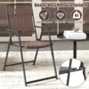 Set van 2 tuinstoelen klapstoelen met zitting en rugleuning van pp weerbestendige balkonstoelen belastbaar tot 180 kg koffie 4