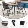 Set van 2 tuinstoelen klapstoelen met zitting en rugleuning van pp weerbestendige balkonstoelen belastbaar tot 180 kg koffie 6