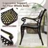 Set van 2 tuinstoelen van gegoten aluminium weerbestendige terrasstoelen met armleuningen balkonstoelen voor tuin balkon achtertuin 4