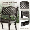Set van 2 tuinstoelen van gegoten aluminium weerbestendige terrasstoelen met armleuningen balkonstoelen voor tuin balkon achtertuin 6