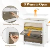 Set van 3/4 kunststof opbergbakken 126 l/168 l stapelbare opbergbakken met deksels opvouwbare opbergbak met wieltje 3 5