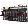 Set van 3 geperforeerde wandpanelen gereedschapsset met 28 ophangaccessoires handig gereedschapspaneel zwart 1