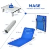 Set van 3 opvouwbare strandmatten met 2 lounge stoelen en bijzettafel 161 x 55,5 x 27 47 blauw 3