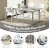 Set van 4 eetkamerstoelen stapelstoelen schuine rugleuning metalen poten zonder armleuningen voor binnen/buiten wit 7