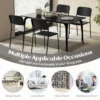 Set van 4 eetkamerstoelen stapelstoelen schuine rugleuning metalen poten zonder armleuningen voor binnen/buiten zwart 7