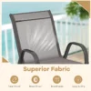 Set van 4 tuinstoelen voor buiten met metalen frame stapelbare eetkamerstoel van ademende stof fauteuil grijs 4
