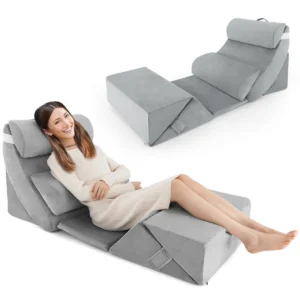 Set van 7 kussens van traagschuim leeskussen / orthopedische kussens / wasbare hoes / ergonomisch / grijs 1