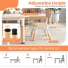 Set van kindertafel en 4 stoelen in hoogte verstelbaar bureau met graffiti blad multifunctionele tafel voor artistieke activiteiten natuur 4