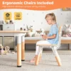 Set van kindertafel en 4 stoelen in hoogte verstelbaar bureau met graffiti blad multifunctionele tafel voor artistieke activiteiten natuur 7