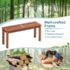 Set van twee tuinbanken zitbank zonder rugleuning houten bank tot 150 kg parkbank van massief hout krukbank voor tuin balkon 4