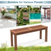 Set van twee tuinbanken zitbank zonder rugleuning houten bank tot 150 kg parkbank van massief hout krukbank voor tuin balkon 7