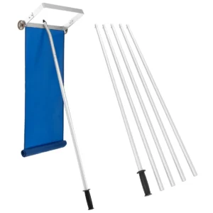Sneeuwhark voor dak met 4 verlengstukken 151 611 cm aluminium dakhark met anti slip steel brede snijkop voor thuis pakhuis 1