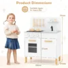 Speelkeuken voor kinderen vanaf 3 jaar houten speelkeuken met licht geluid fornuizen gootsteen oven en keukenaccessoires wit 2
