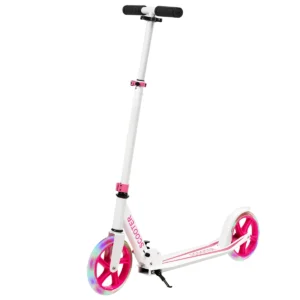 Sportstep met aluminium platform verstelbaar handvat duurzame opvouwbare step met verlichte wielen voor kinderen vanaf 10 jaar 1
