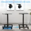 Sta bureau laptoptafel in hoogte verstelbaar 74 108 cm mobiel bureau bijzettafel met wielen laptop statafel draagbaar zwart 5