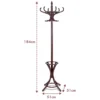Staande kapstok hout 12 haken home hoed jas hanger boom 12 met paraplu houder kapstok bruin 4