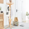 Staande kapstok hout 12 haken home hoed jas hanger boom 12 met paraplu houder kapstok nature 1