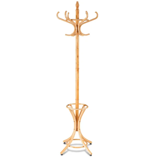 Staande kapstok hout 12 haken home hoed jas hanger boom 12 met paraplu houder kapstok nature 2