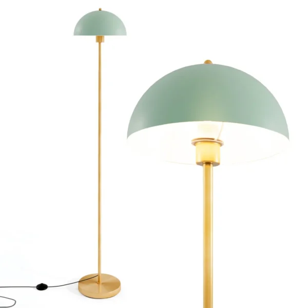 Staande lamp 163 cm staande vloerlamp met verstelbare lampenkop onbreekbare lampenkap en voetschakelaar moderne metalen lamp 1