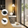 Staande lamp 168 cm met verstelbare lampkop geplooide kap en voetschakelaar moderne metalen lamp voor woonkamer slaapkamer 7