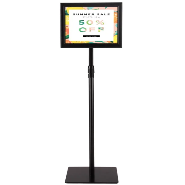 Stabiele informatiestandaard presentatie standaard reclamestandaard a4 posterstandaard met poster frame en bord zwart 2