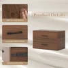 Stapelbaar opbergmeubel met 2 laden horizontaal opbergmeubel met anti kantelsets stapelbaar ladeblok voor woonkamer kantoor okkernoot 6