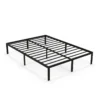 Stevig metalen bedframe geruisloze lattenbodem met ijzeren lattensteun en opbergruimte onder het bed tweepersoonsbed zwart 1
