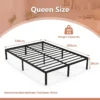 Stevig metalen bedframe geruisloze lattenbodem met ijzeren lattensteun en opbergruimte onder het bed tweepersoonsbed zwart 2