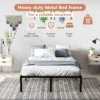 Stevig metalen bedframe geruisloze lattenbodem met ijzeren lattensteun en opbergruimte onder het bed tweepersoonsbed zwart 3