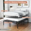 Stevig metalen bedframe geruisloze lattenbodem met ijzeren lattensteun en opbergruimte onder het bed tweepersoonsbed zwart 4