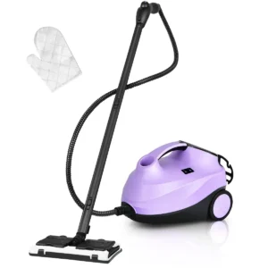 Stoomreiniger met 19 accessoires vloer stoomreiniger / 2000 w / 4 bar / 1,5 l tank / tot 108 °c / led / stoomtijd tot 45 minuten (paars) 1