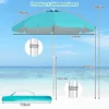 Strandparaplu met verankerende parasol marktparaplu tuinparaplu kantelbaar voor buiten blauw 2